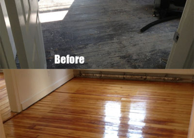 hardwood floor refinishing old pine floor before and after