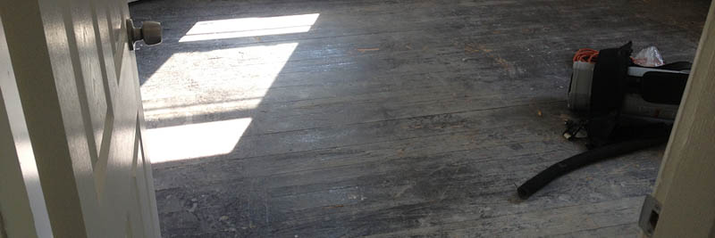 Hardwood floor damage before refinishing